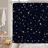 WANVYON Celestial Shower Curtain Cute Star Glitter Starry Sky Astrology