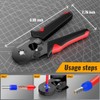 Ferrule Crimping Tool Kit,Wire Ferrule Kit Crimper Connectors，4 corners Self-adjustable
