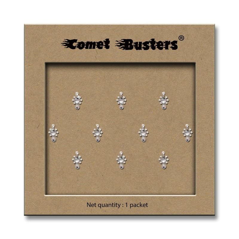 Comet Busters Beautiful Silver Bindi (BIN876)