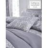 Catherine Lansfield Damask Jacquard Quilted Pillow sham Pillowcase Pair Silver