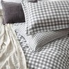 Yard Barton Check 100% Cotton Duvet Cover Set, Grey