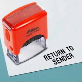 Printtoo Return to Sender Self Inking Rubber Stamp Pre,Inked Office Stamp, Home Office Business Stationery, 38 x 14 mm, Black