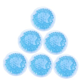 SAFIGLE 6Pcs Round Hot Cold Therapy Packs Reusable Ice Packs for Relief and Physiotherapy for Swelling and Sports Injuries Blue Design