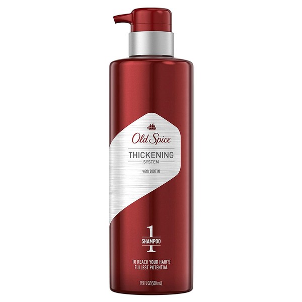 Old Spice Hair Thickening Shampoo for Men, Infused with Biotin, Step 1, 17.9 Fl Oz