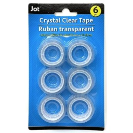 Jot 12 Rolls Clear Tape Refill (s) Clear 3/4" x 450" Dispenser Desk Top 1" Roll (s)