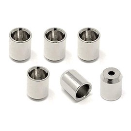 Nickel Flush Mount No Lip String-Thru Body Ferrules for Electric Guitar (Set of 6) by VINTAGE FORGE | SF160-NKL