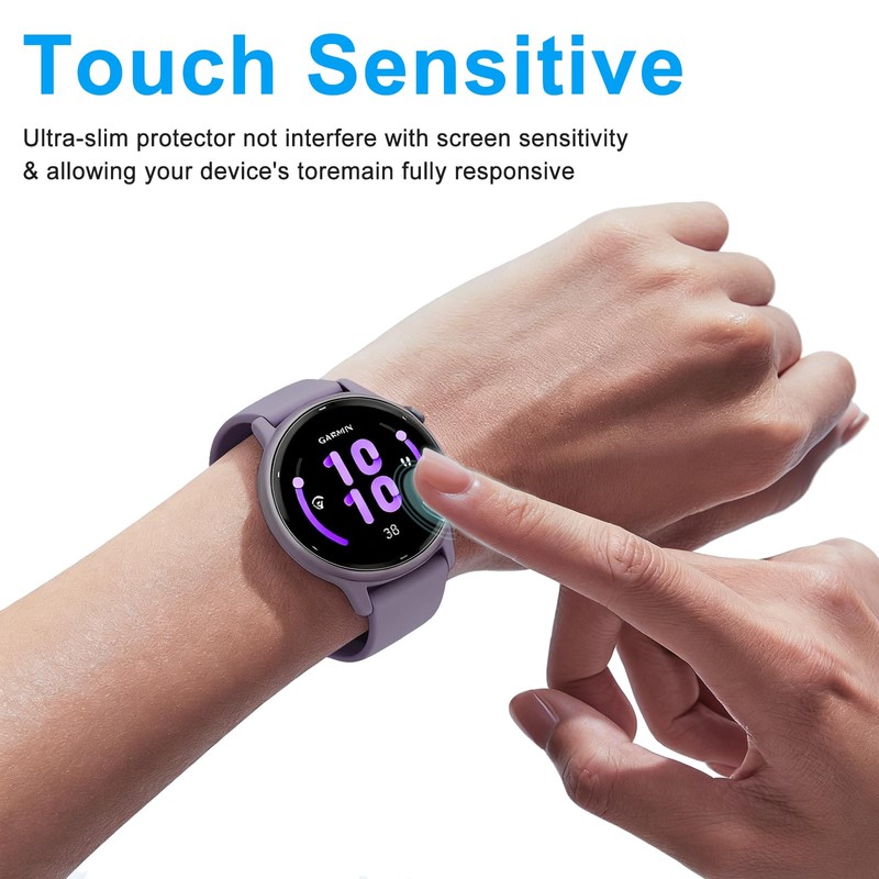 For Garmin Vivoactive 6/5 Compatible LCD Screen Protector, Flexible TPU,
