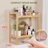 AmazerBath Bamboo Over The Toilet Storage Shelf - 2-Tier Bathroom