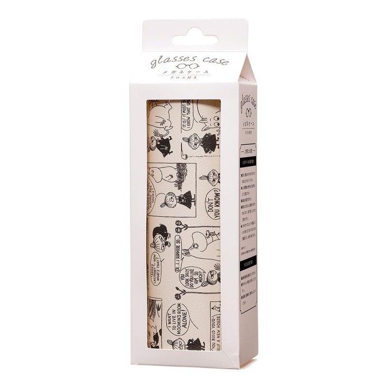 Kamio Japan Moomin Glasses Case with Cloth Comic Pattern Chou