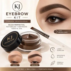 Kit Pomada Para Ceja Café Waterproof Larga Duración | Brocha