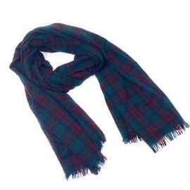 100% Scottish Lightweight Cashmere Large Scarf Lindsay Tartan (Mini) Pashmina