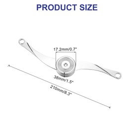 sourcing map 4 Pcs Lid Support Hinge, Zinc Alloy Folding Lid Stay Hinge Soft Close Lid Hinge Lid Stay Hinges for Cabinet Closet Wardrobe Box, Silver