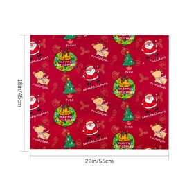 LUTER 18×22 inch/45×55cm 10pcs Christmas Theme Fabric Christmas Fat Quarter Pure Cotton Fabric Bundle for DIY decorations, Christmas Series Supplies, Patchwork