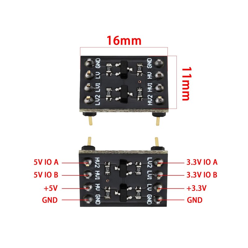 VGOL 4-Piece Logic Level Converter 2-Channel Bidirectional Shifter I2C 3.3V-5V