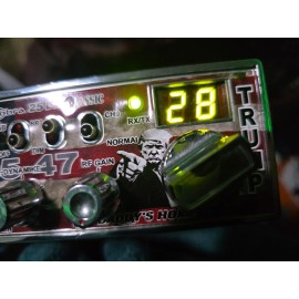 Cobra (after market custom) Trump Cobra 25 LTD CB Radio Faceplate – MAGA American Flag "Daddy’s Home" Panel