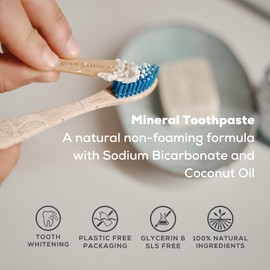 Georganics Mineral Toothpaste - Fluoride, SLS & Glycerine Free - Tea Tree Non-Foaming Natural Toothpaste with Virgin Coconut Oil - Certified Cosmos Organic, Vegan and Cruelty-Free - 60ml