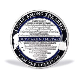 Thin Blue Line Police Officer Challenge Coin,Prayer Commemorative Coin Collect