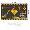 BeYumi Construction 3rd Theme Happy Birthday Photography Backdrop Banner, Excavator