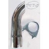 Curl Down Exhaust Tail Pipe Clamp On Curve Downwards Tip