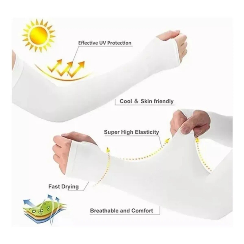 3pcs Mangas Elasticidad Protectora Uv Y Máscara Sombrero Sol