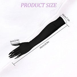 NICENEEDED 1 Pair Claw Gloves Long Fingernails, Black Party Gloves Cat Claws Party Prop Wolf Claws Glove Cosplay for Costume Accessories