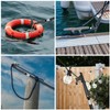 SAN LIKE Telescopic Boat Hook - Floating,Durable,Rust-Resistant with Luminous Bead,Black