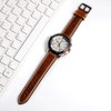 WOCCI Watch Strap 24mm, Saddle Style Vintage Leather Band Replacement
