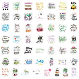 200 PCS Motivational Stickers for Adults, Scrapbook Vision Board Supplies Inspirational Stickers for Water Bottles Laptops, Vinyl Positive Decals for Laptop Journal Computer (Style A - 200P)