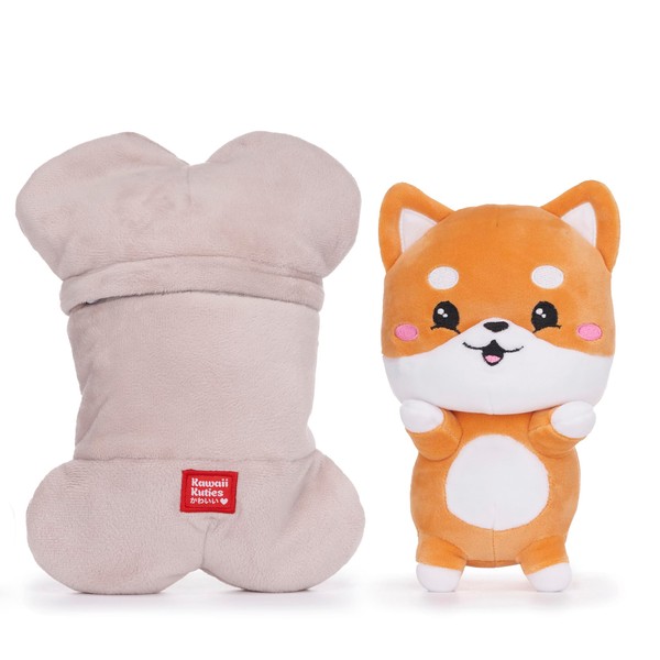 Kawaii Kuties 9.5” (24cm) Shibu Inu Dog in Plush Bone