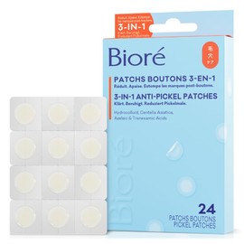 Bioré Anti-Pimple Patches 3 in 1 – Contents: 24 Pimple Patches – Hydrocolloid – Centella Asiatica – Dermatologically Tested – Supports the Fading of Pimples