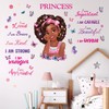 DECOWALL SG2-2405 Black Girl Magic Wall Sticker Inspirational Quotes Butterfly