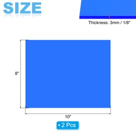 PATIKIL 1/8 Inch Thick Acrylic Sheets, 2Pack 10x8 Inch Plastic Sheet Colorful Board Panel for Sign, DIY, Painting, Art Craft, Blue