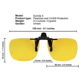 anteojos de sol de éxito con clip para anteojos de sol polarizadas con clip en las anteojos sobre anteojos de prescripción incluida