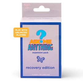 ASKMEANYTHING Recovery Pack Card Game - 100 Cards for Self-Improvement, Coping Skills, and Group Therapy