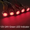 GUUZI 5pcs 12V-24V 22mm LED Metal Indicator Light Waterproof Signal