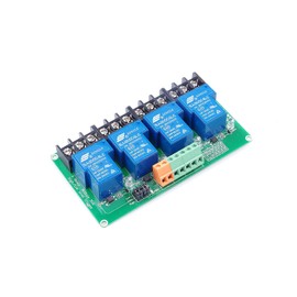KNACRO 4-Channel DC 5V Relay Module High-Low Level Triggering Optocoupler Isolation Load 30A DC 30V AC 250V for PLC Automation Control, Industrial System Control(5V 4-CH)