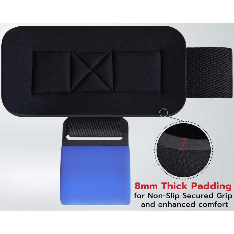 AQF Weight Lifting Hooks Straps, Non-Slip Rubber Coating Grips 8mm