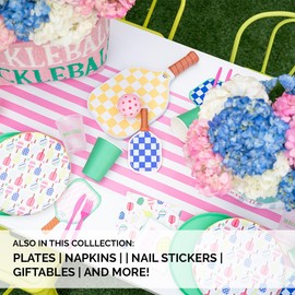 Jollity & Co. Pickleball Social Large Napkins - Pack of 16 Paper Napkins - Disposable Napkins for Birthdays, Parties, Pickleball Parties and other Celebrations