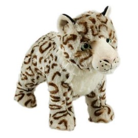 Animal Instincts Snow Mates Sophia Snow Leopard, Squeaky Soft Plush Chew Companion Dog Toy - Small