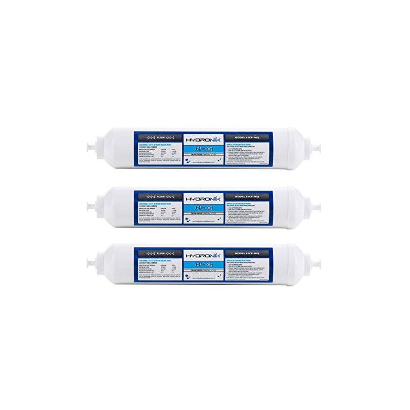 Hydronix ICF-10Q/3 Inline Post Activated Carbon Water Filter Replacement Cartridge