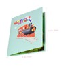 TEHAUX 1set Train Birthday Greeting Card Creative Handmade -up Card