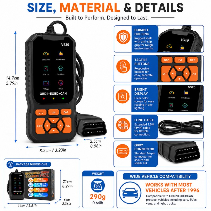 OBD2 Car Scanner Diagnostic Tool for Vehicles – Fault Code