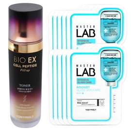 Tony Moly BioEX Cell Peptide Fill-up Toner + Master Lab Aqua Jet Mask Sheet 10 sheets free / 토니모리 바이오이엑스 셀 펩타이드 필업 토너+마스터랩 아쿠아젯 마스크시트 10매 증정