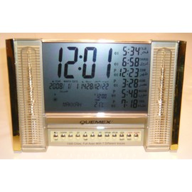 Auto Islamic Azan Clock with Qibla Direction QAC1505 (Golden Color)