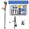Forearm Crutches for Adults,Open Cuff,Handle with Light Reflector,Foldable and Height-Adjustable