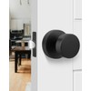goldenwarm Black Closet Door Knobs, Heavy Duty Zinc-Alloy Passage Matte