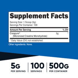 Nutricost Creapure® Creatine Monohydrate 500 Grams