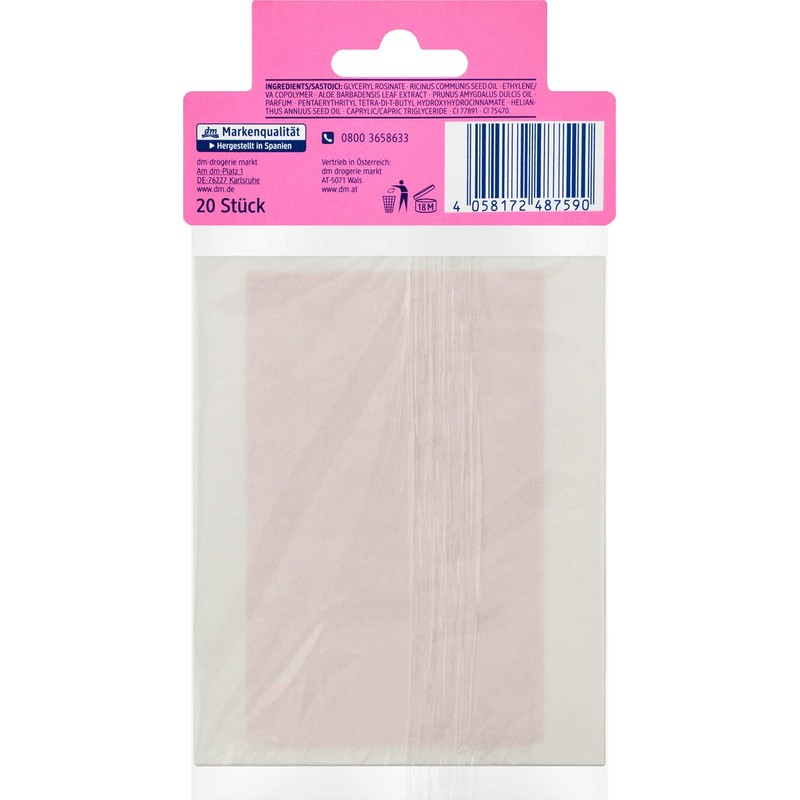 Balea Eyebrow Hair Removal Strips 2 x 20 Pieces