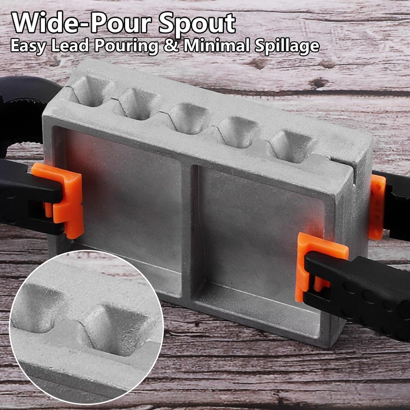 Dr.Fish Bank Sinker Mold with 5 Cavities for 1/2/3oz, 3