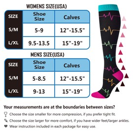 Compression Socks Women and Men, 20-30mmHg, Best for Nurses, Travel, Pregnancy